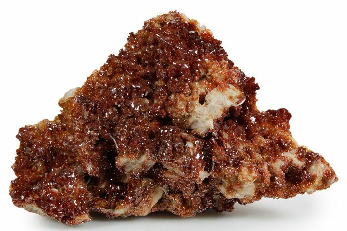 Glittering Ruby Red Vanadinite Crystals on Barite - Morocco #349425